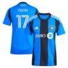 Giacomo Vrioni CF Montreal adidas Women's 2025 Montréal Original Replica Player Jersey - Blue - Front View