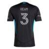 Tim Ream Charlotte FC adidas 2025 Fortress Kit Authentic Player Jersey - Black - Detail View