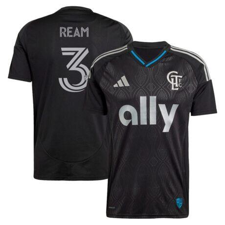 Tim Ream Charlotte FC adidas 2025 Fortress Kit Replica Player Jersey - Black - Front View