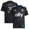 Tim Ream Charlotte FC adidas Youth 2025 Fortress Kit Replica Player Jersey - Black - Front View