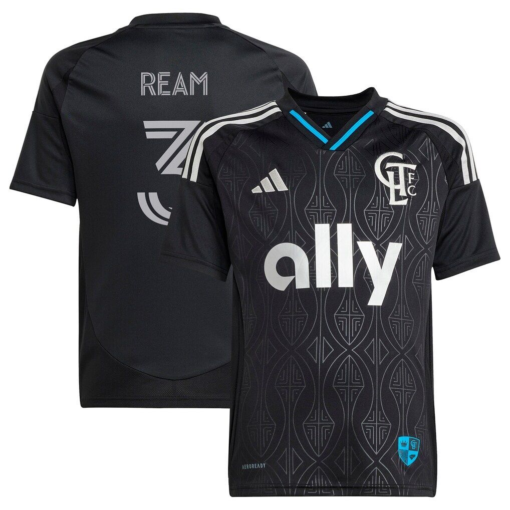 Tim Ream Charlotte FC adidas Youth 2025 Fortress Kit Replica Player Jersey