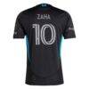 Wilfried Zaha Charlotte FC adidas 2025 Fortress Kit Authentic Player Jersey - Black - Detail View