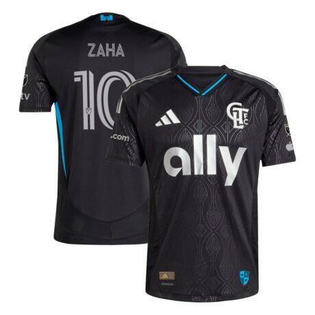 Wilfried Zaha Charlotte FC adidas 2025 Fortress Kit Authentic Player Jersey - Black - Front View