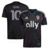 Wilfried Zaha Charlotte FC adidas 2025 Fortress Kit Replica Player Jersey - Black - Front View