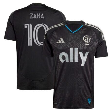 Wilfried Zaha Charlotte FC adidas 2025 Fortress Kit Replica Player Jersey - Black - Front View