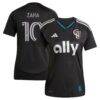 Wilfried Zaha Charlotte FC adidas Women's 2025 Fortress Kit Replica Player Jersey - Black - Front View
