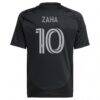 Wilfried Zaha Charlotte FC adidas Youth 2025 Fortress Kit Replica Player Jersey - Black - Detail View