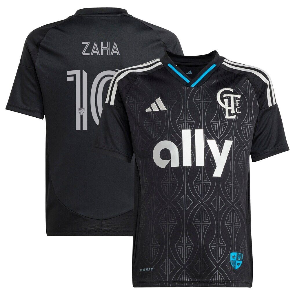 Wilfried Zaha Charlotte FC adidas Youth 2025 Fortress Kit Replica Player Jersey