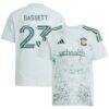 Cole Bassett Colorado Rapids adidas Youth 2025 Headwaters Replica Player Jersey - Green - Front View