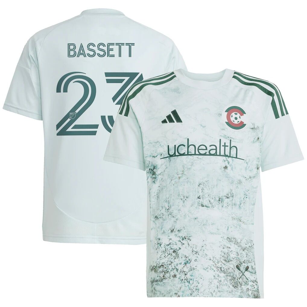 Cole Bassett Colorado Rapids adidas Youth 2025 Headwaters Replica Player Jersey