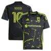 Diego Rossi Columbus Crew adidas Youth 2025 The Goosebumps Kit Replica Player Jersey - Black - Front View