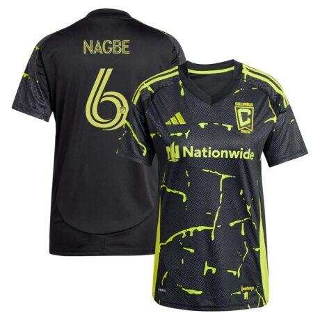 Darlington Nagbe Columbus Crew adidas Women's 2025 The Goosebumps Kit Replica Player Jersey - Black - Front View