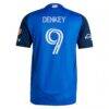 Kévin Denkey FC Cincinnati adidas 2025 Orange and Blue Legacy Kit Authentic Player Jersey - Blue - Detail View