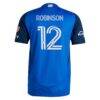 Miles Robinson FC Cincinnati adidas 2025 Orange and Blue Legacy Kit Authentic Player Jersey - Blue - Detail View