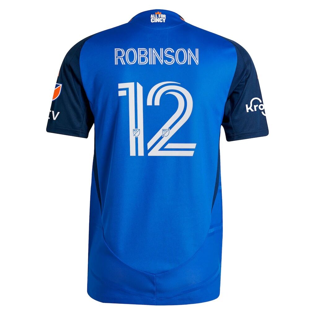 Miles Robinson FC Cincinnati adidas 2025 Orange and Blue Legacy Kit Authentic Player Jersey
