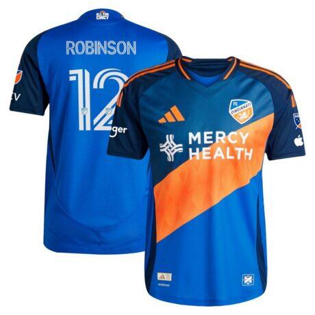 Miles Robinson FC Cincinnati adidas 2025 Orange and Blue Legacy Kit Authentic Player Jersey - Blue - Front View
