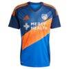 Miles Robinson FC Cincinnati adidas 2025 Orange and Blue Legacy Kit Replica Player Jersey - Blue - Side View
