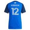 Miles Robinson FC Cincinnati adidas Women's 2025 Orange and Blue Legacy Kit Replica Player Jersey - Blue - Detail View
