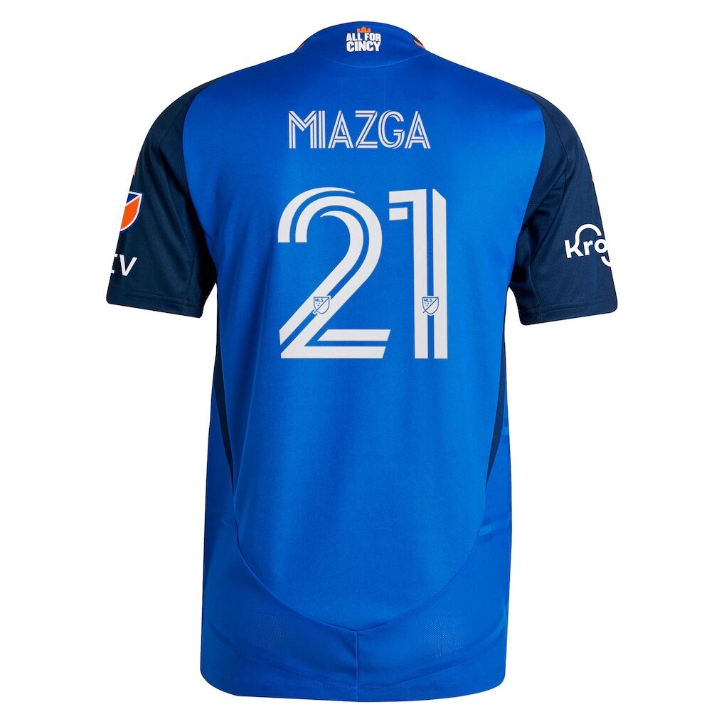 Matt Miazga FC Cincinnati adidas 2025 Orange and Blue Legacy Kit Authentic Player Jersey