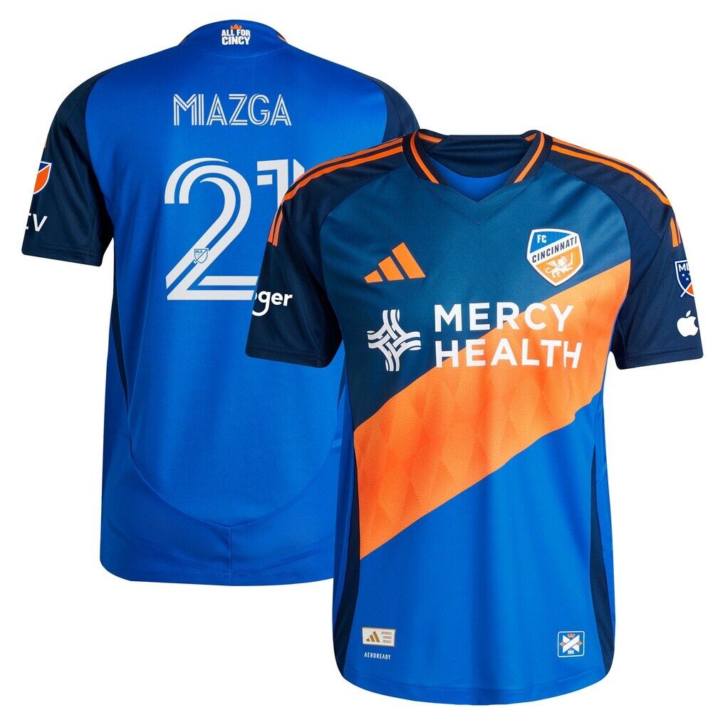 Matt Miazga FC Cincinnati adidas 2025 Orange and Blue Legacy Kit Authentic Player Jersey