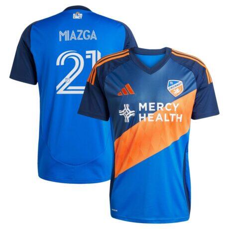 Matt Miazga FC Cincinnati adidas 2025 Orange and Blue Legacy Kit Replica Player Jersey - Blue - Front View