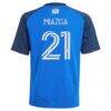 Matt Miazga FC Cincinnati adidas Youth 2025 Orange and Blue Legacy Kit Replica Player Jersey - Blue - Detail View