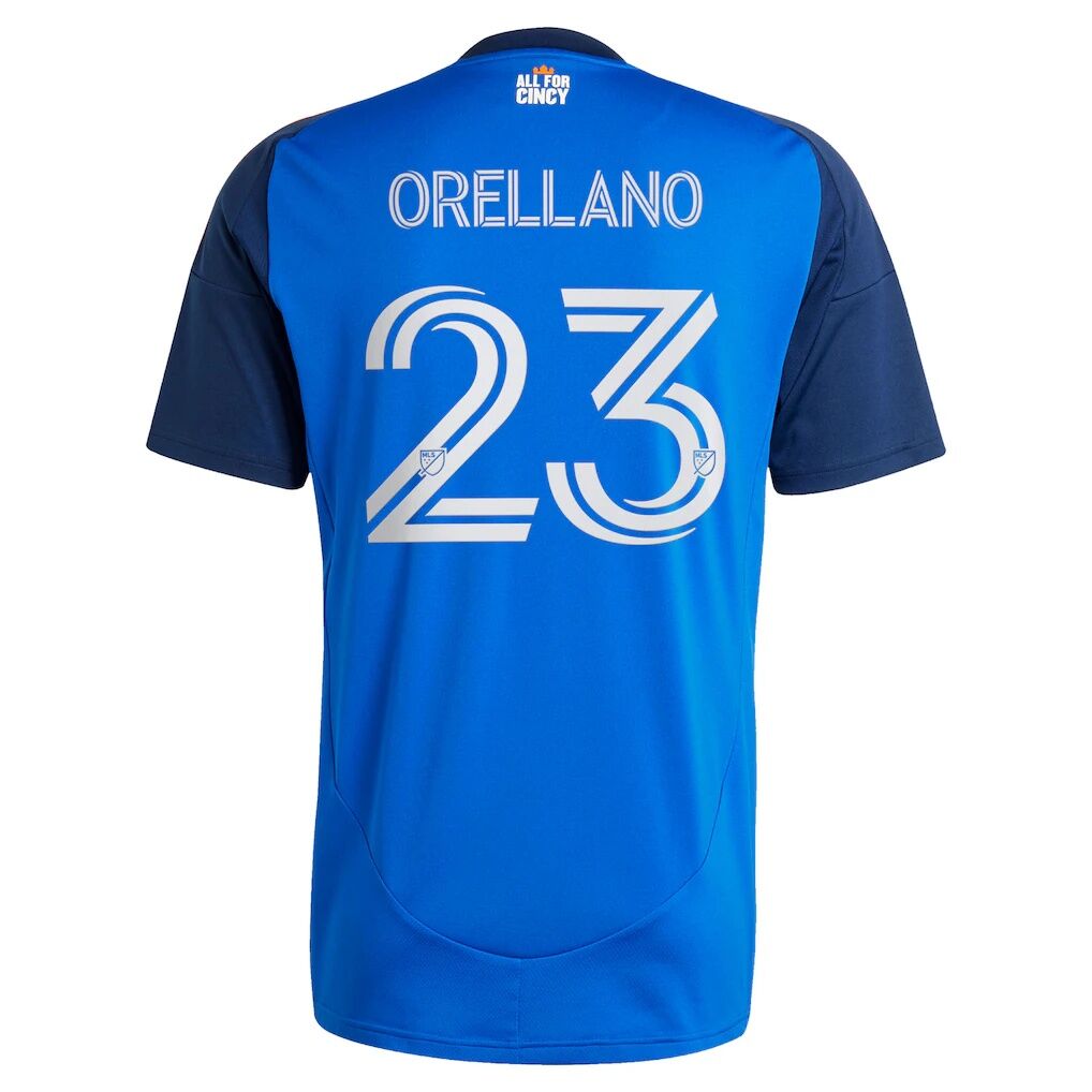 Luca Orellano FC Cincinnati adidas 2025 Orange and Blue Legacy Kit Replica Player Jersey