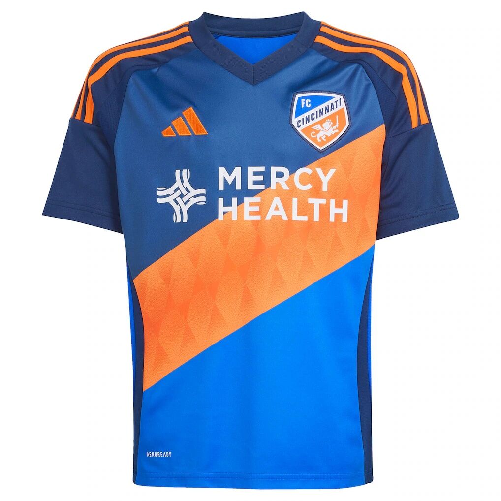 Luca Orellano FC Cincinnati adidas Youth 2025 Orange and Blue Legacy Kit Replica Player Jersey