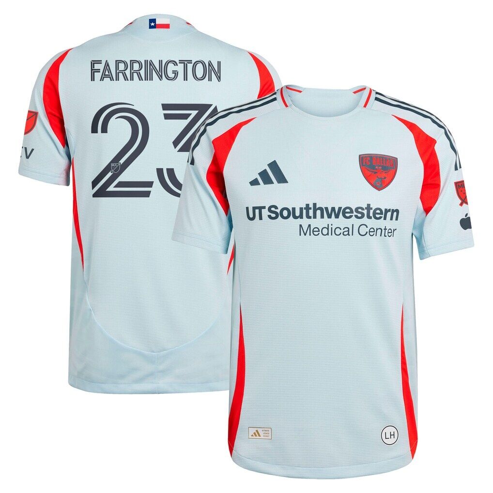 Logan Farrington FC Dallas adidas 2025 The Inferno Kit Authentic Player Jersey - Light Blue