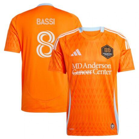 Amine Bassi Houston Dynamo FC adidas 2025 Season 20 Replica Player Jersey - Orange - Front View