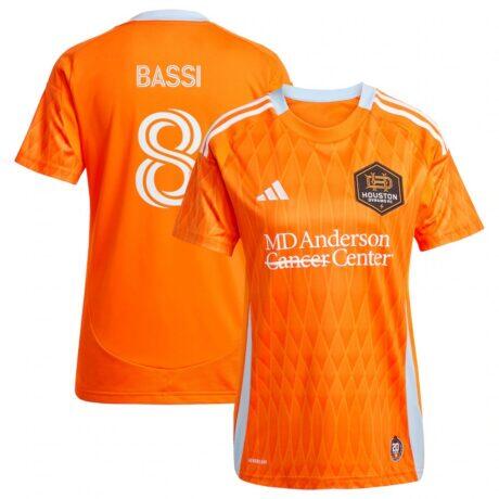 Amine Bassi Houston Dynamo FC adidas Women's 2025 Season 20 Replica Player Jersey - Orange - Front View