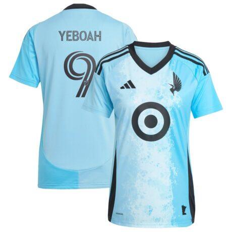 Kelvin Yeboah Minnesota United FC adidas Women's 2025 CONVERGENCE Replica Player Jersey - Blue - Front View
