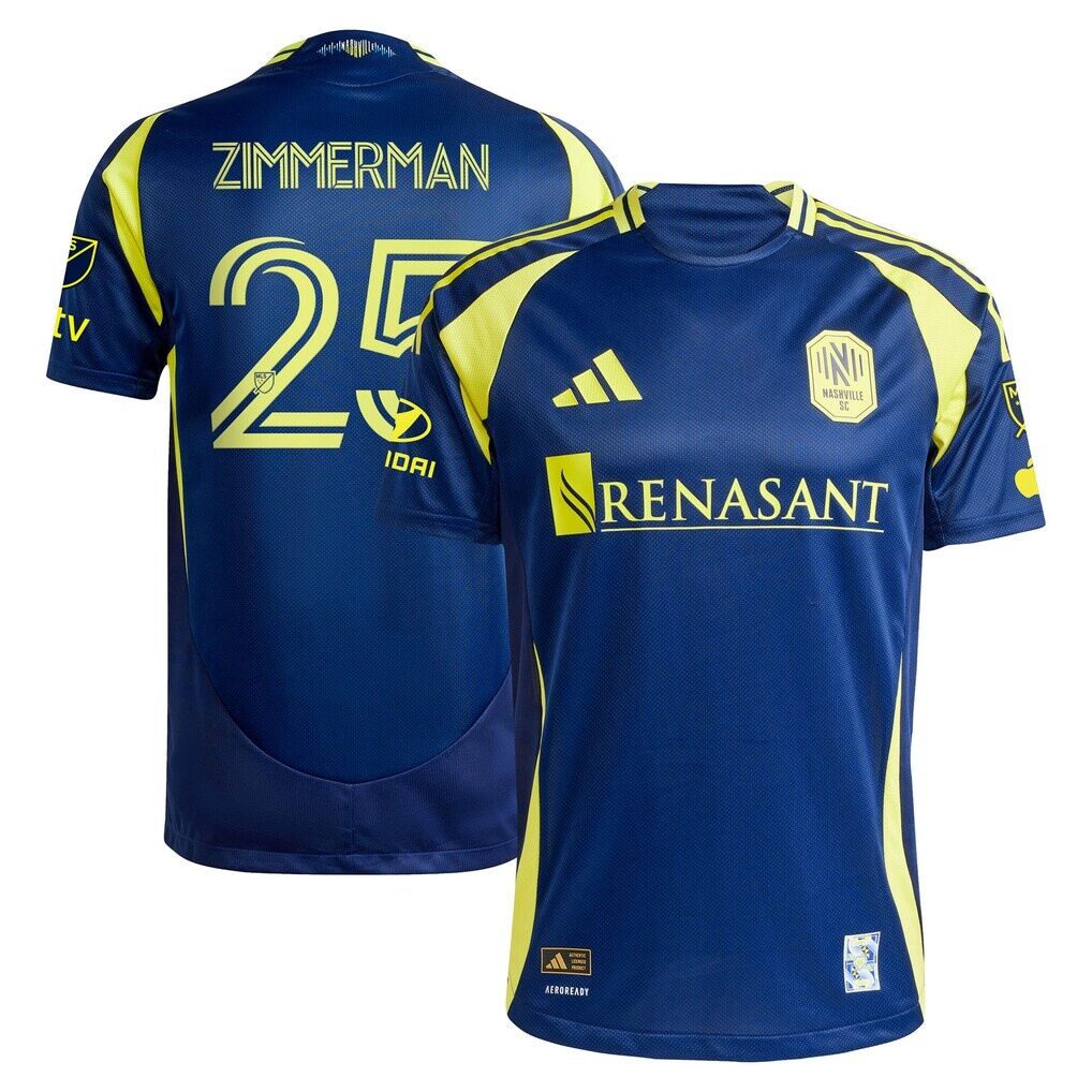 Walker Zimmerman Nashville SC adidas 2025 The Heart Of Nashville Kit Authentic Player Jersey