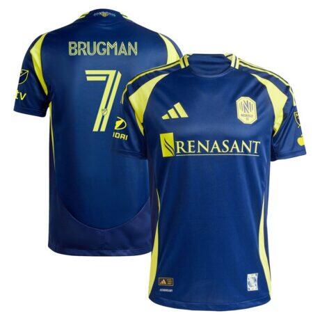 Gastón Brugman Nashville SC adidas 2025 The Heart Of Nashville Kit Authentic Player Jersey - Navy - Front View