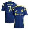 Gastón Brugman Nashville SC adidas 2025 The Heart of Nashville Kit Replica Player Jersey - Navy - Front View