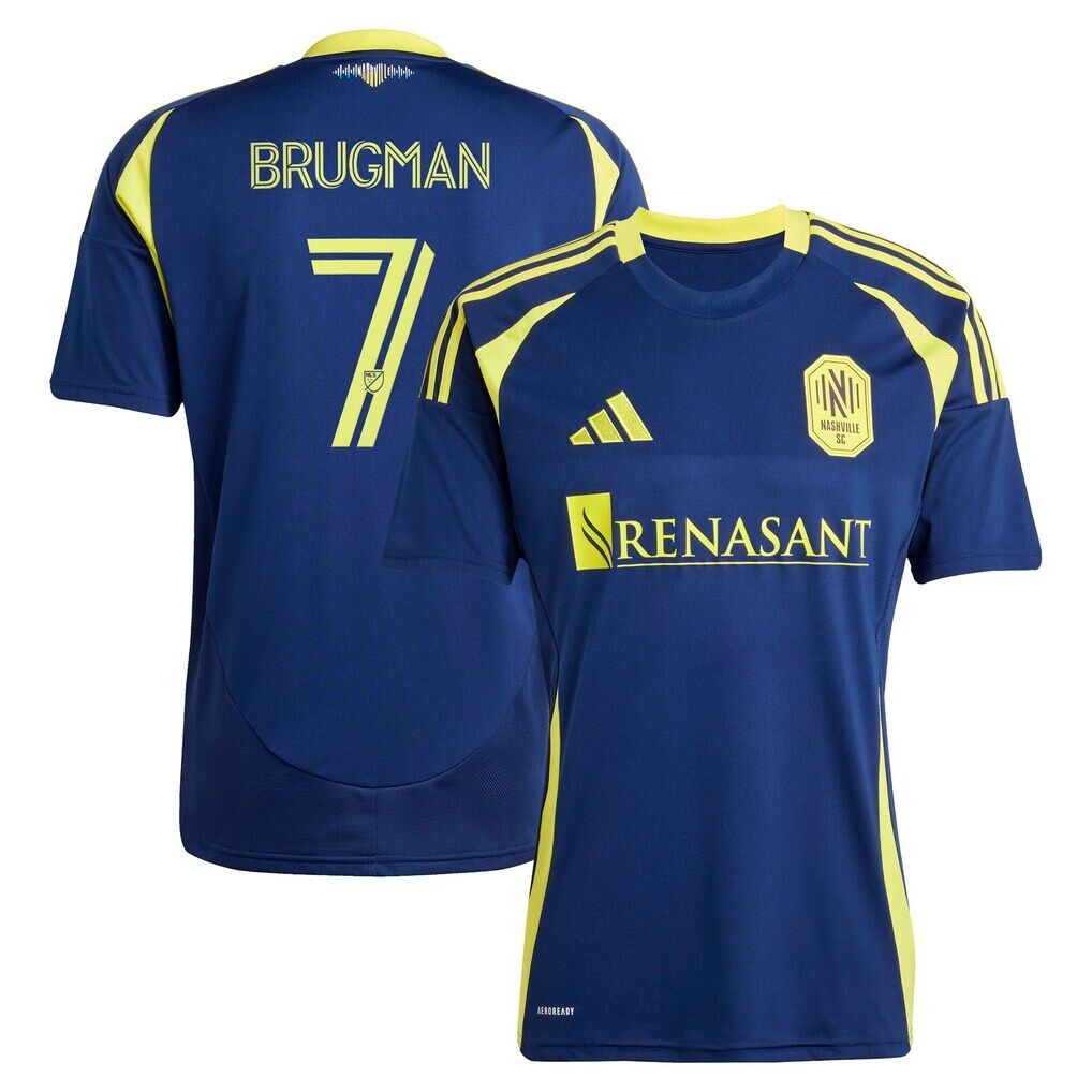 Gastón Brugman Nashville SC adidas 2025 The Heart of Nashville Kit Replica Player Jersey