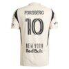 Emil Forsberg New York Red Bulls adidas 2025 Stone Kit Authentic Player Jersey - - Detail View