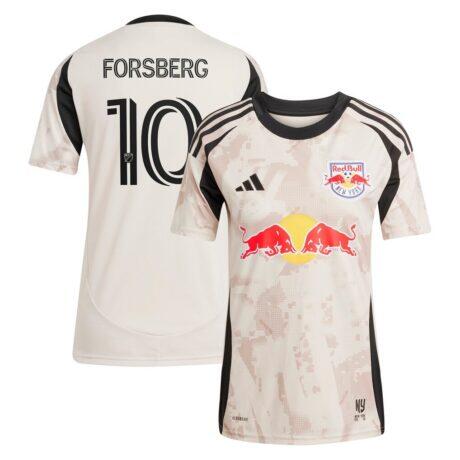 Emil Forsberg New York Red Bulls adidas Women's 2025 Stone Kit Replica Player Jersey - - Front View