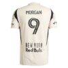 Lewis Morgan New York Red Bulls adidas 2025 Stone Kit Authentic Player Jersey - Tan - Detail View