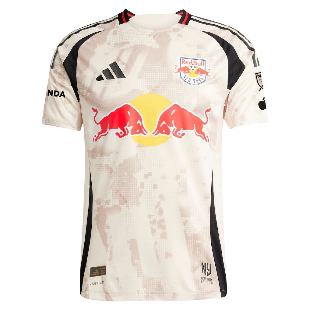 Lewis Morgan New York Red Bulls adidas 2025 Stone Kit Authentic Player Jersey - Tan