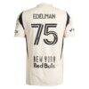 Daniel Edelman New York Red Bulls adidas 2025 Stone Kit Authentic Player Jersey - - Detail View
