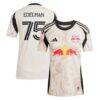 Daniel Edelman New York Red Bulls adidas Women's 2025 Stone Kit Replica Player Jersey - - Front View