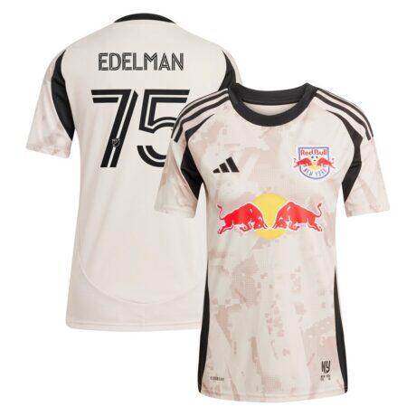 Daniel Edelman New York Red Bulls adidas Women's 2025 Stone Kit Replica Player Jersey - - Front View
