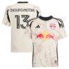 Eric Maxim Choupo-Moting New York Red Bulls adidas Youth 2025 Stone Kit Replica Player Jersey - - Front View