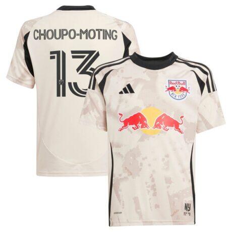 Eric Maxim Choupo-Moting New York Red Bulls adidas Youth 2025 Stone Kit Replica Player Jersey - - Front View