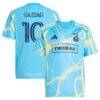 Daniel Gazdag Philadelphia Union adidas Youth 2025 The Voltage Kit Replica Player Jersey - Blue - Front View