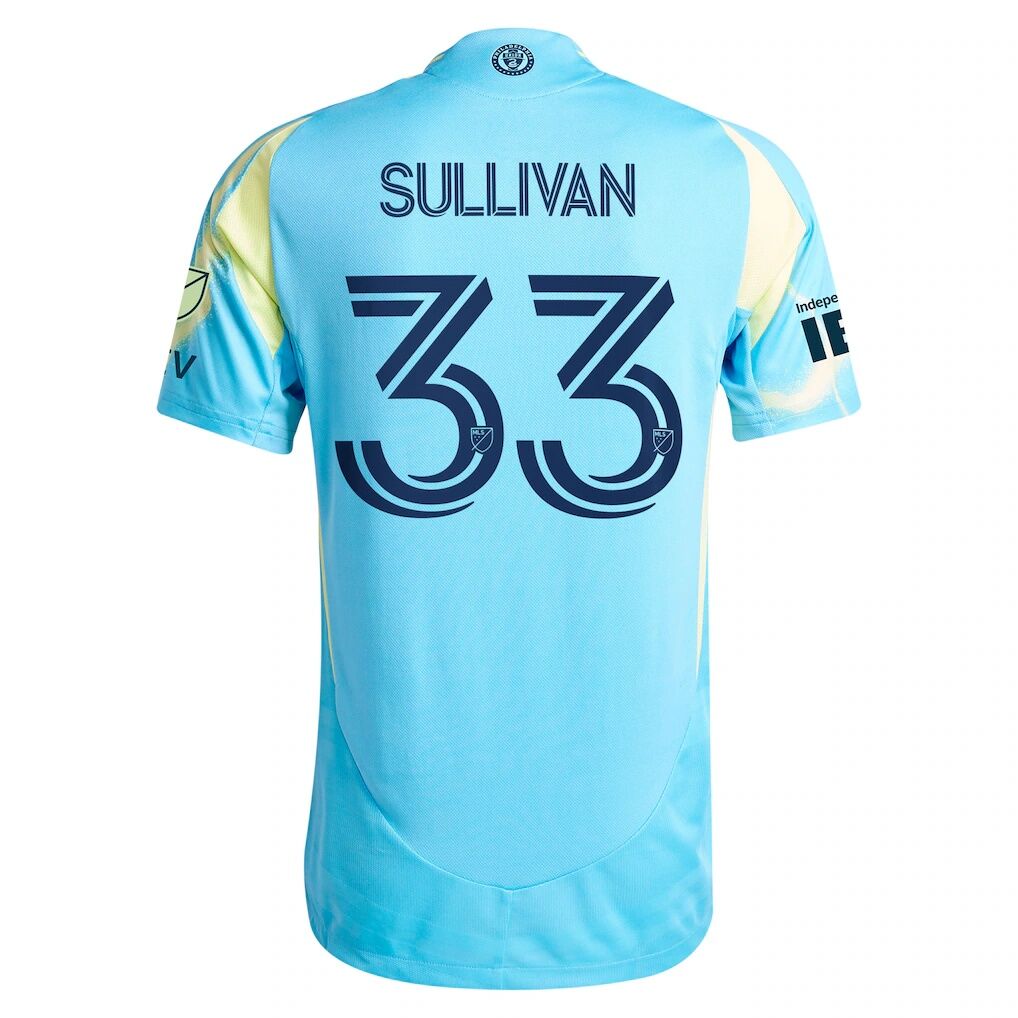 Quinn Sullivan Philadelphia Union adidas 2025 The Voltage Kit Authentic Player Jersey