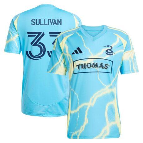 Quinn Sullivan Philadelphia Union adidas 2025 The Voltage Kit Replica Player Jersey - Blue - Front View