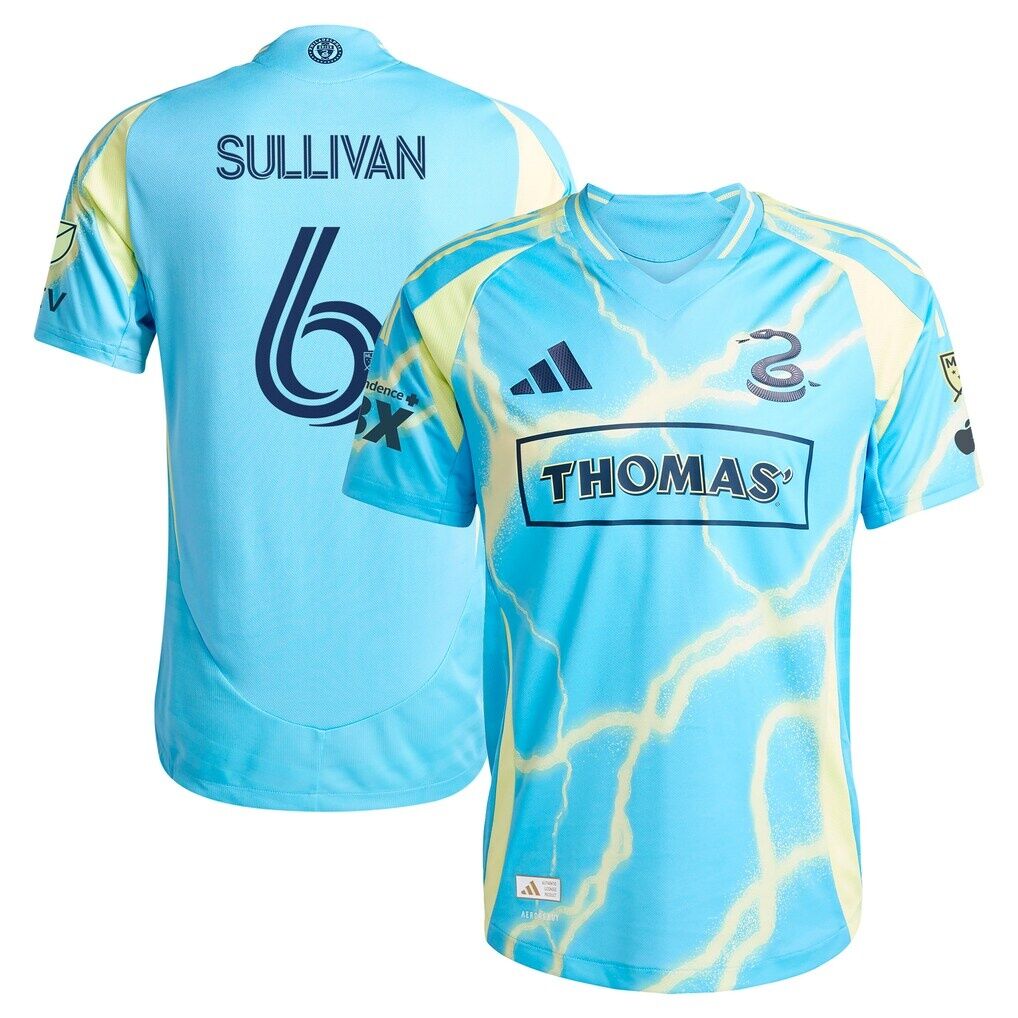 Cavan Sullivan Philadelphia Union adidas 2025 The Voltage Kit Authentic Player Jersey