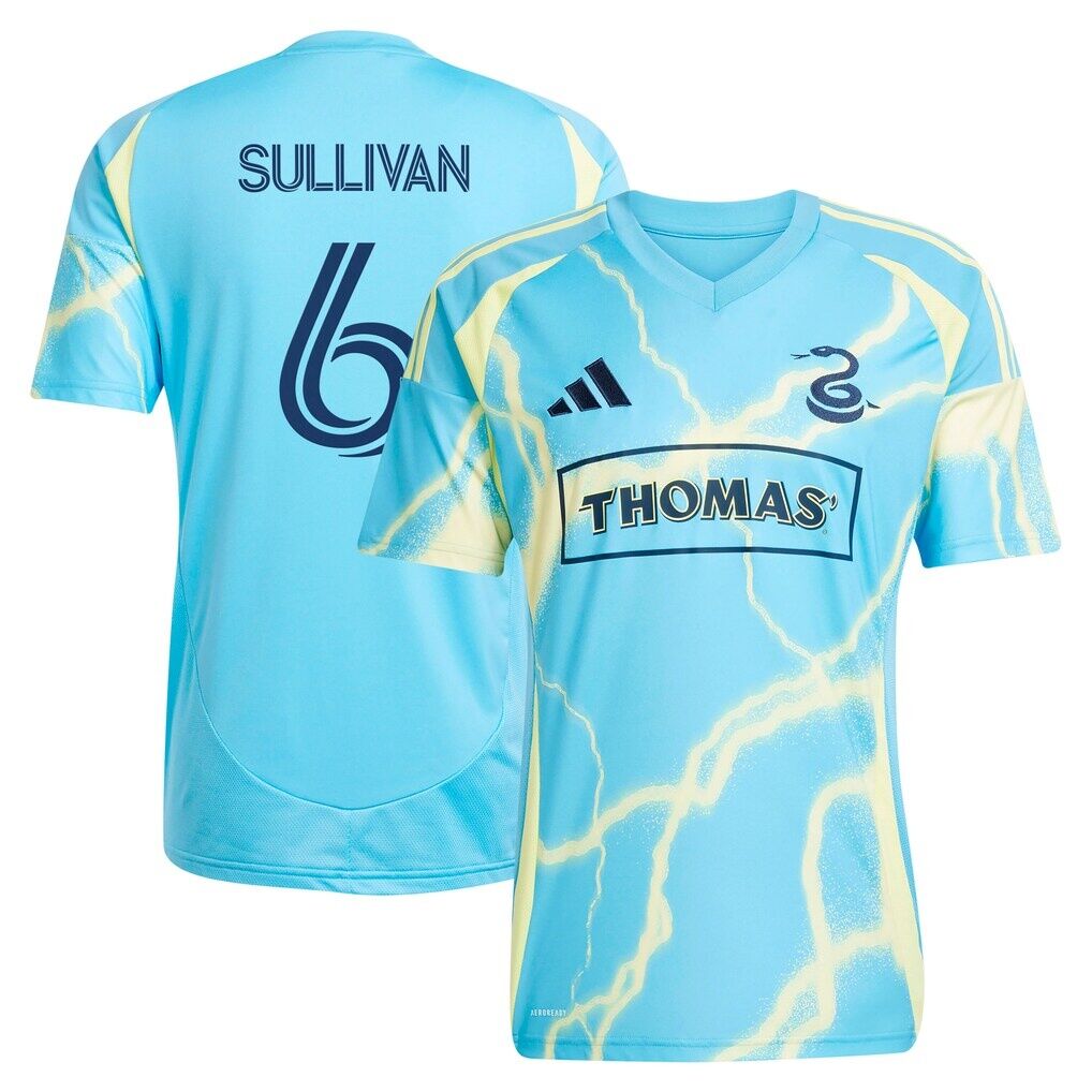 Cavan Sullivan Philadelphia Union adidas 2025 The Voltage Kit Replica Player Jersey